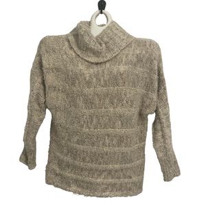 American Rag beige turtleneck sweater soft ribbed knit
